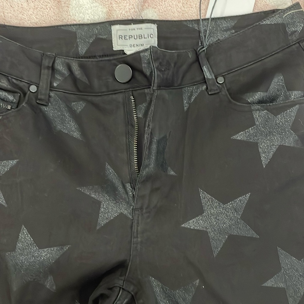 Jeans metallic style stars